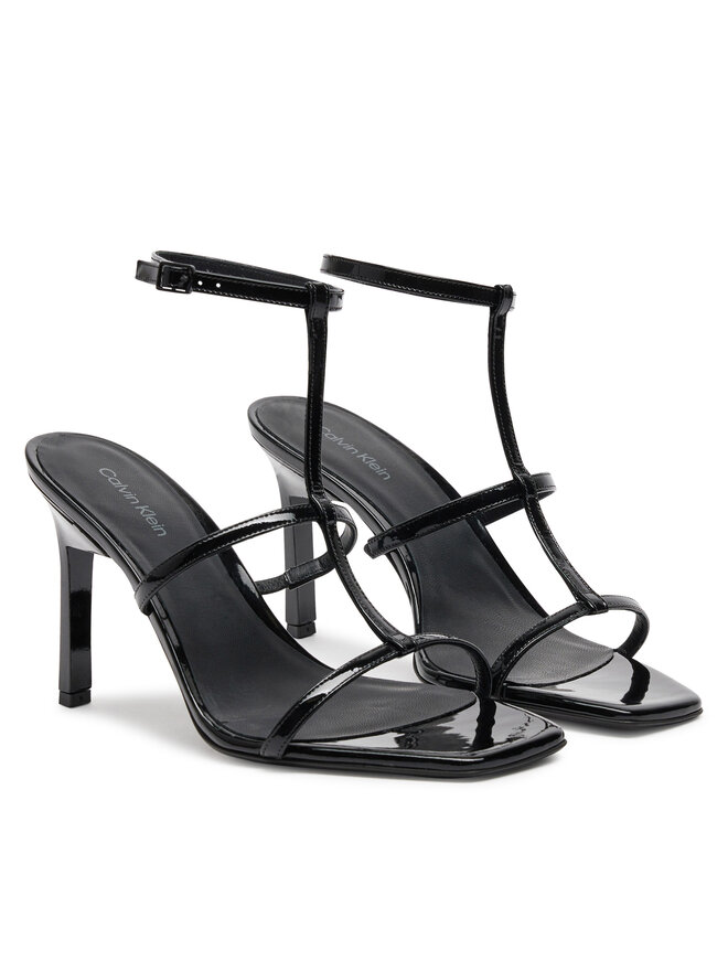Calvin Klein Sandale Calvin Klein Heel Gladi Sandal 90 Pat HW0HW02312 Crna