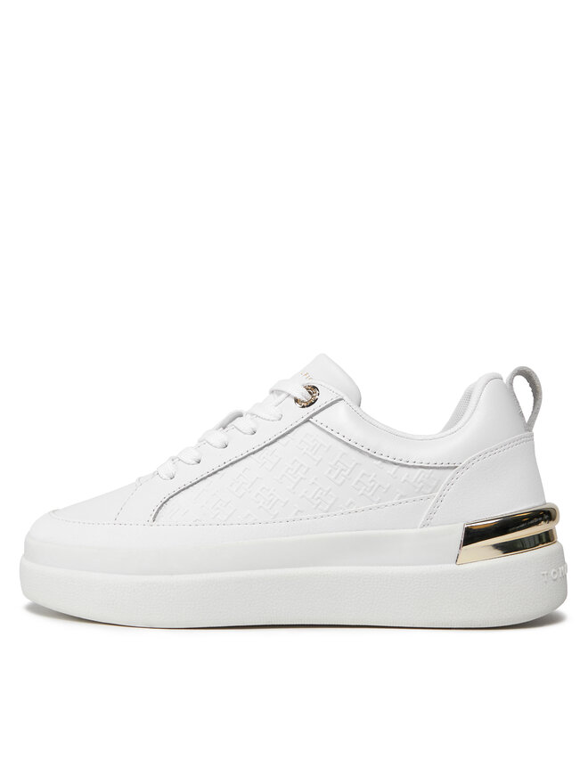 Tommy Hilfiger Сникърси Tommy Hilfiger Lux Court Sneaker Monogram FW0FW07808 Бял
