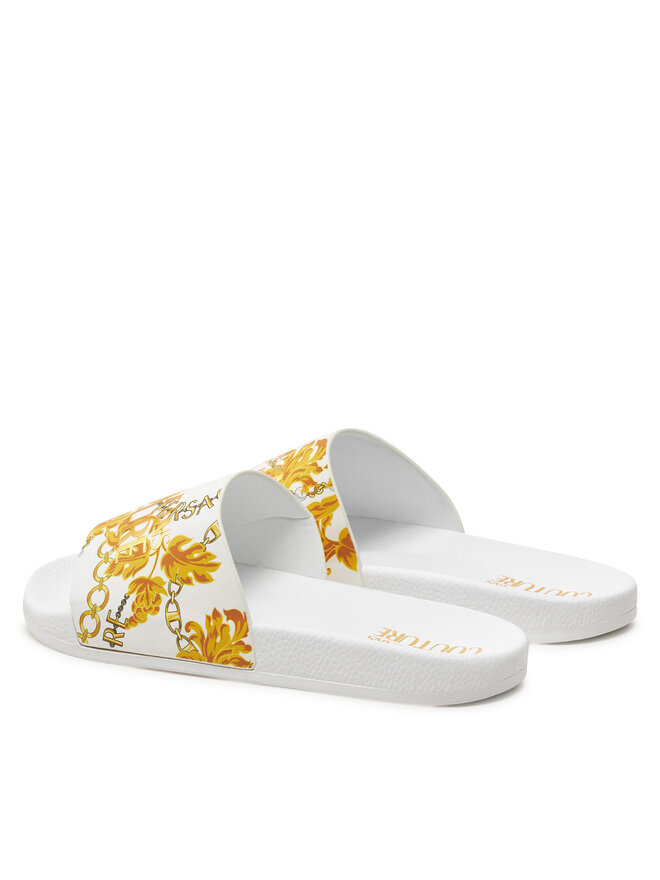 Versace Jeans Couture Klapki Versace Jeans Couture 77VA3SQ3 ZS834 Biały