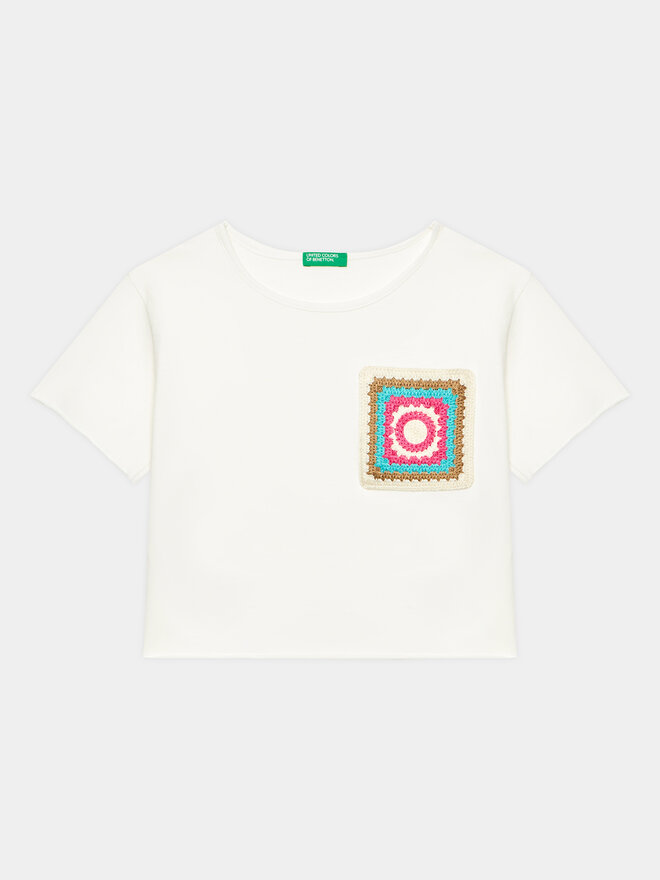United Colors Of Benetton United Colors Of Benetton Футболка 3LHAC10BV Білий Regular Fit