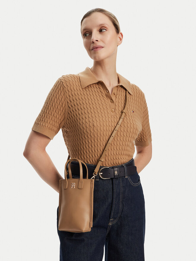 Tommy Hilfiger Futrola za moibtel Tommy Hilfiger Th Distinct Phone Pouch AW0AW17402 Smeđa