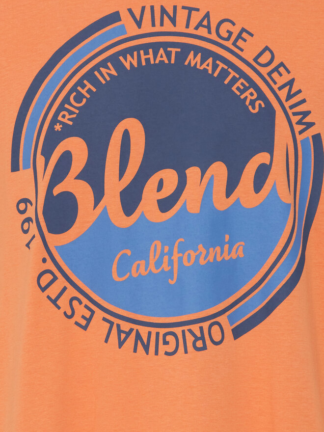 Blend Blend Marškinėliai 20715308 Oranžinė Regular Fit