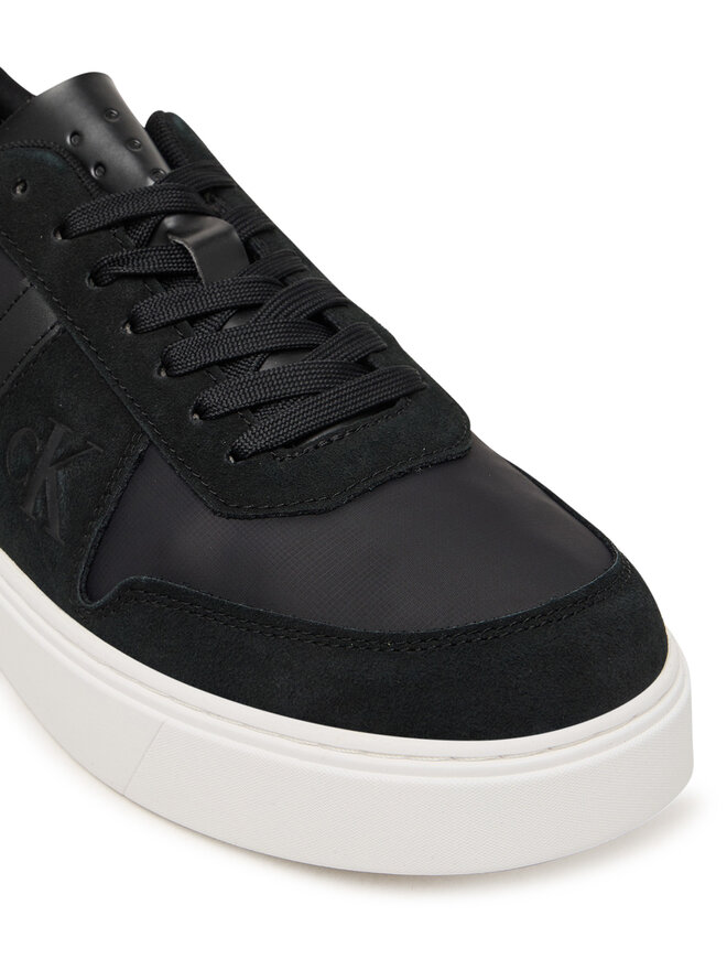 Calvin Klein Sneakers Calvin Klein Mixed Texture Lace Up Cupsole Trainers YM0YM01395 Schwarz
