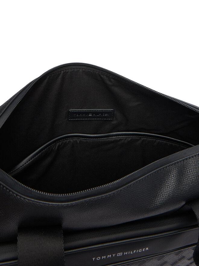 Tommy Hilfiger Laptoptasche Tommy Hilfiger Th Modern Monogram Computer Bag AM0AM14729 Schwarz
