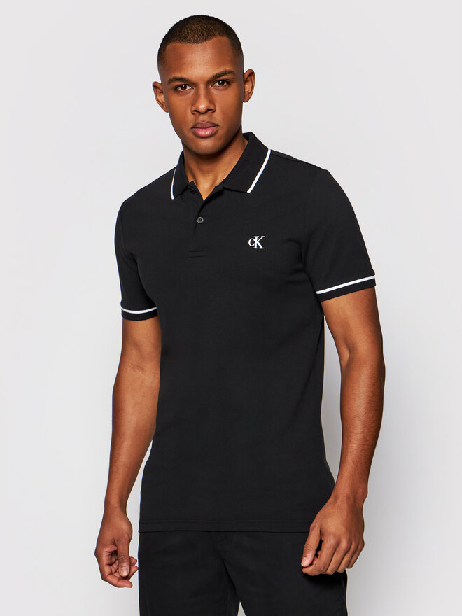 Calvin Klein Jeans Calvin Klein Jeans Poloshirt J30J315603 Schwarz Slim Fit