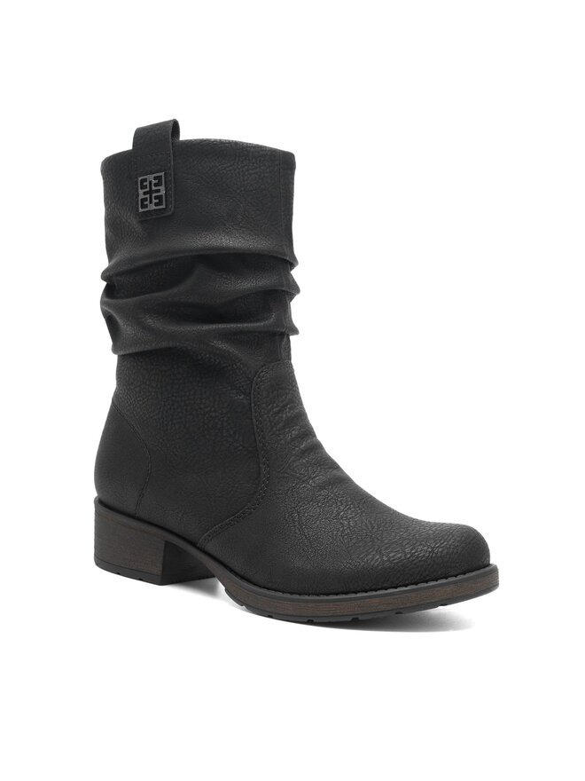 Botines Planos Rieker Y4733-00 Negro