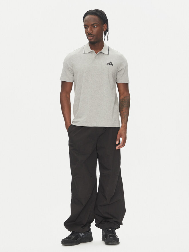 adidas adidas Polo marškinėliai Essentials Small Logo JE9022 Pilka Regular Fit