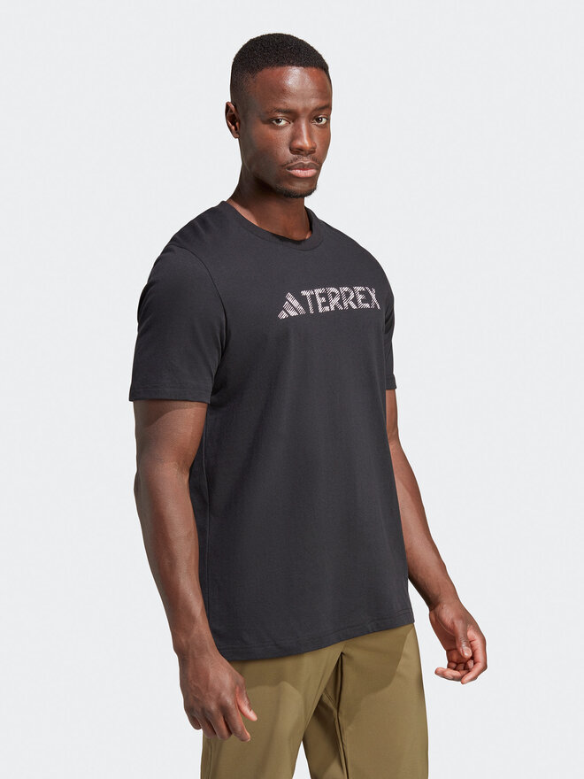 adidas adidas Marškinėliai Terrex Classic Logo T-Shirt HZ1399 Juoda Regular Fit