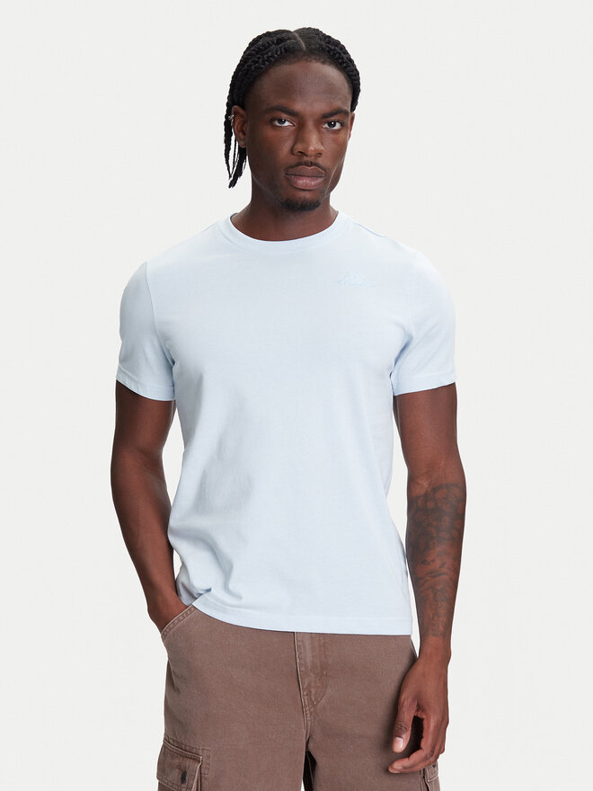 Kappa Kappa Camiseta Logo Korpo Cafers 304J150 Celeste Slim Fit