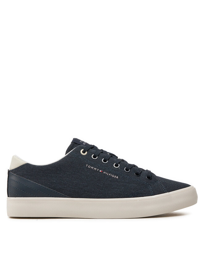 Sneakers aus Stoff Tommy Hilfiger Th Hi Vulc Low Summer Cvs FM0FM05056 Dunkelblau eschuhe