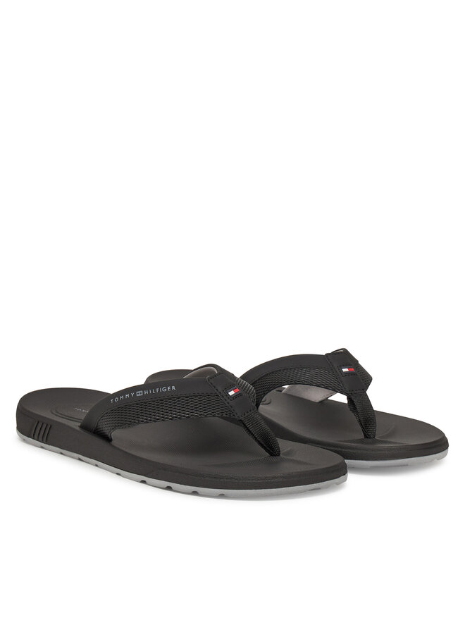 Tommy Hilfiger Japonki Tommy Hilfiger Molded Hilfiger Beach Sandal FM0FM05361 Czarny
