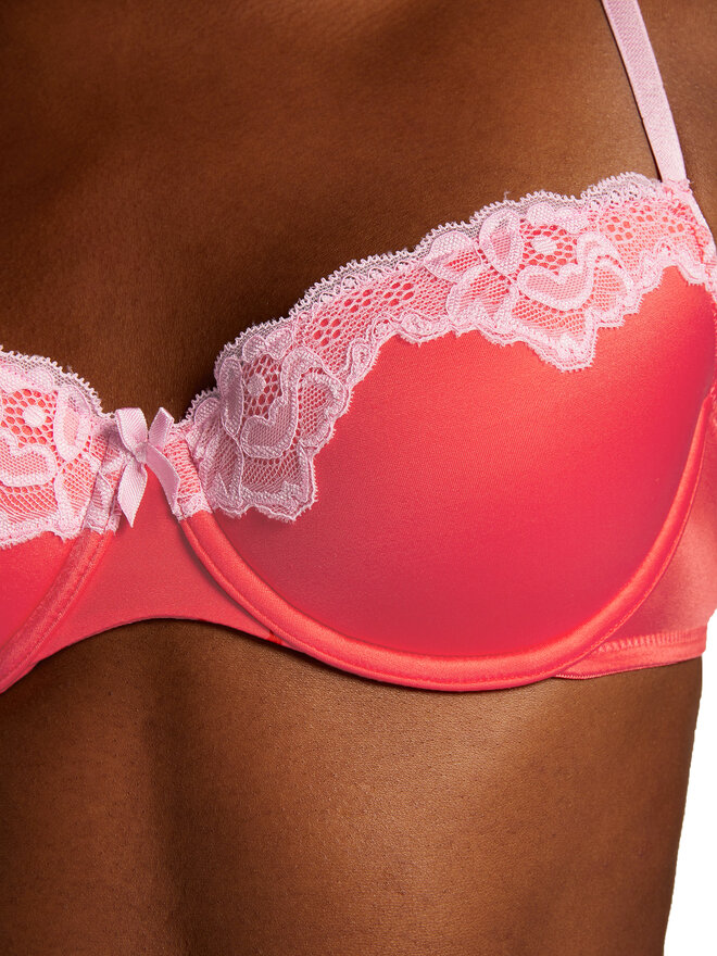 Hunkemöller Hunkemöller Nedrček s kostjo Lace & Shine 204610 Rdeča
