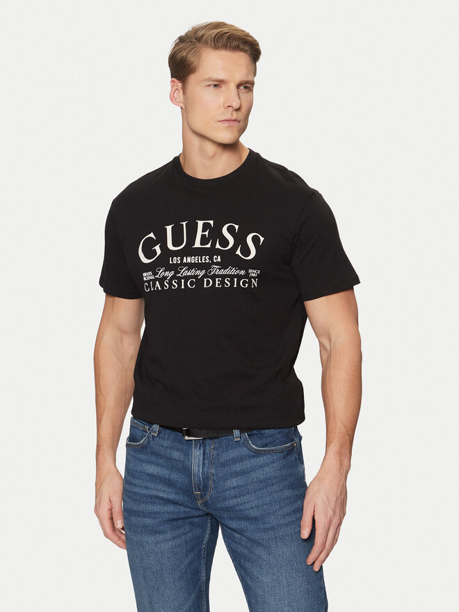 Guess Guess Marškinėliai M5RI43 K9RM1 Juoda Regular Fit