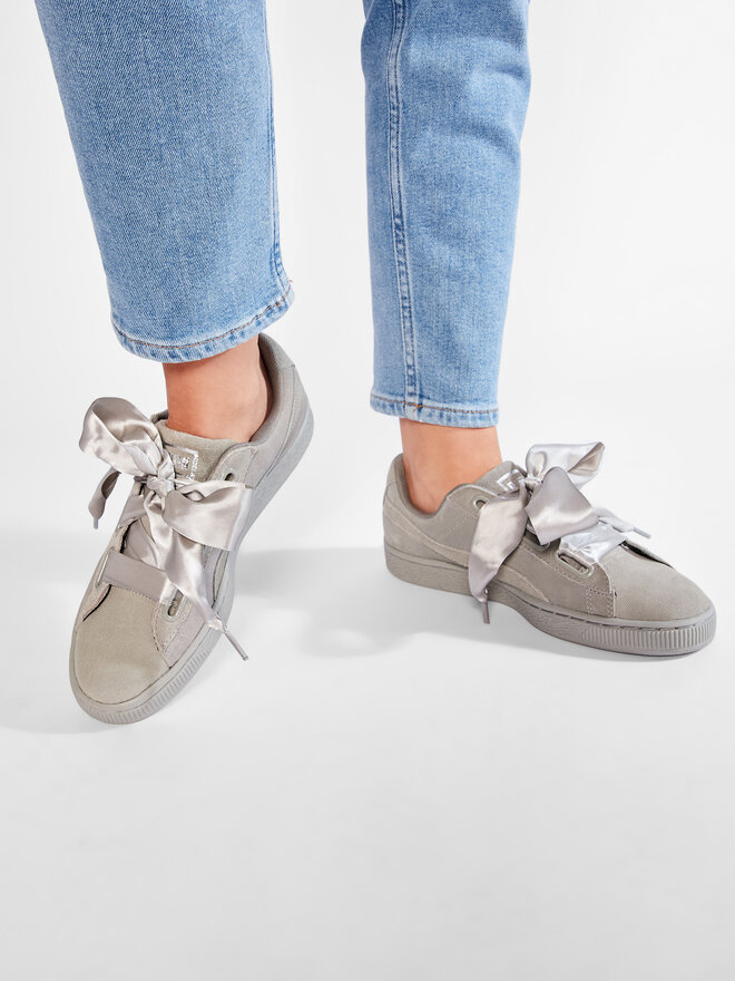 Puma Αθλητικά Puma Suede Heart Pebble Wn's 365210 02 Γκρι