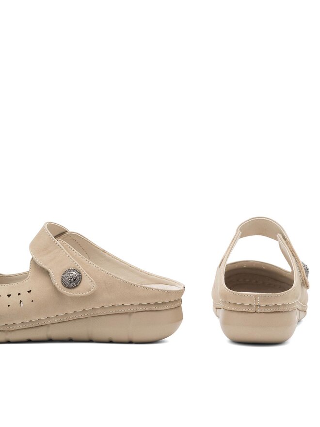 Clara Barson Pantoletten Clara Barson SELINA H168-06 Beige