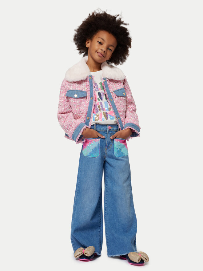 Billieblush Billieblush Marškinėliai U20493 Écru Regular Fit