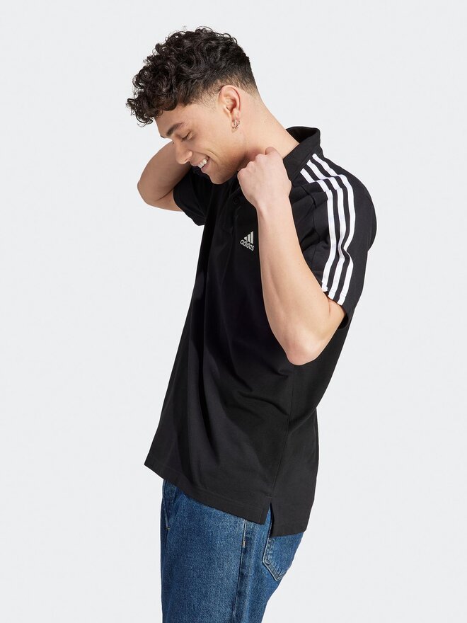 adidas adidas Poloshirt Essentials Piqué Embroidered Small Logo 3-Stripes Polo Shirt IC9310 Schwarz Regular Fit