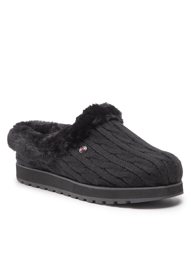 Skechers Παντόφλες Σπιτιού Skechers BOBS Ice Angel 31204/BBK Μαύρο