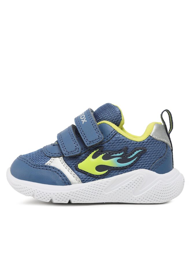 Geox B Sprintye Boy E – Sneakers Bambina E Bambino Con Chiusura Velcro, Suola In Gomma E Tomaia Traspirante