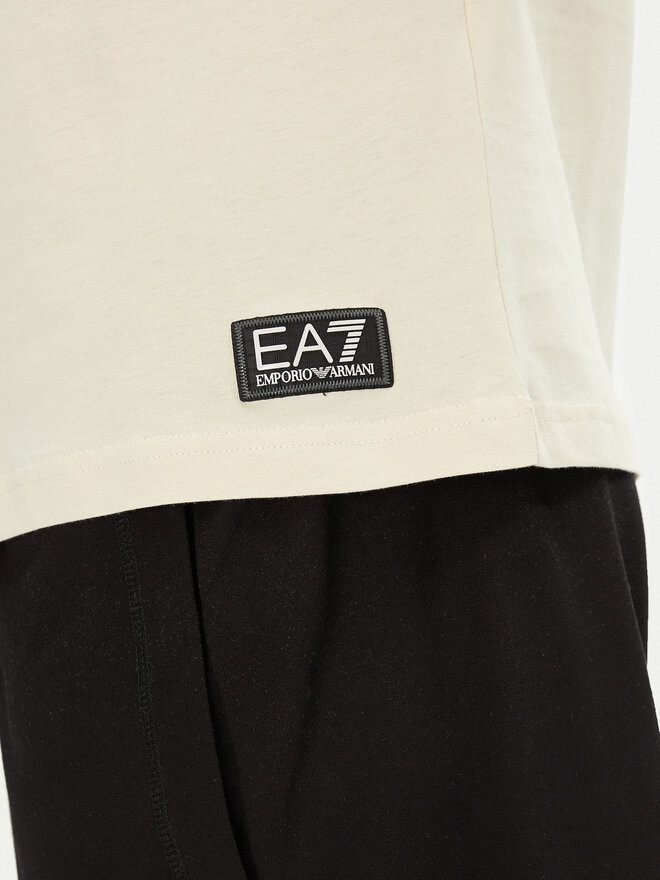 EA7 Emporio Armani EA7 Emporio Armani Camiseta 7M000138 AF10375 U1079 Écru Regular Fit