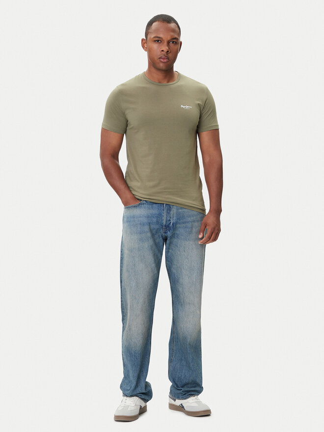 Pepe Jeans Pepe Jeans Camiseta Original Basic 3N PM5010133 Caqui Regular Fit