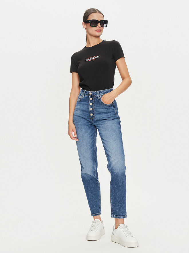 Guess Jeans Guess Jeans T-Shirt W4YI03 J1314 Schwarz Slim Fit