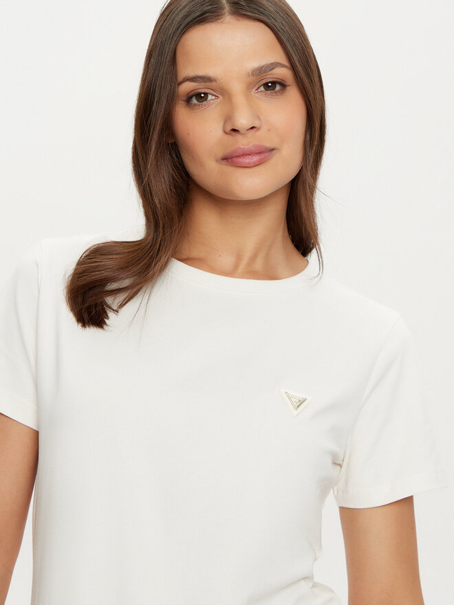 Guess Guess Marškinėliai V4YI09 J1314 Écru Oversize