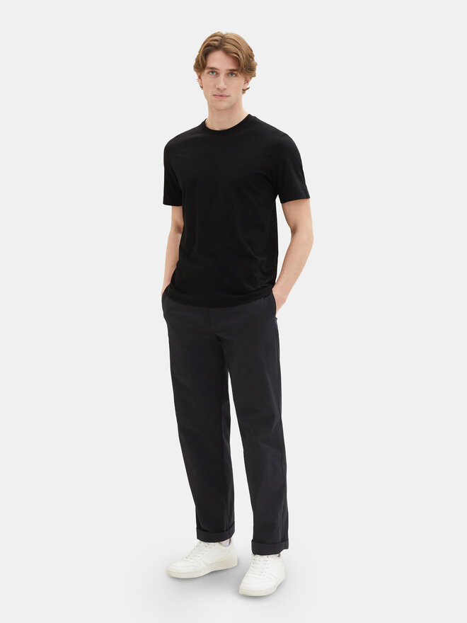 Tom Tailor Tom Tailor Set 2 majice 1037741 Crna Regular Fit