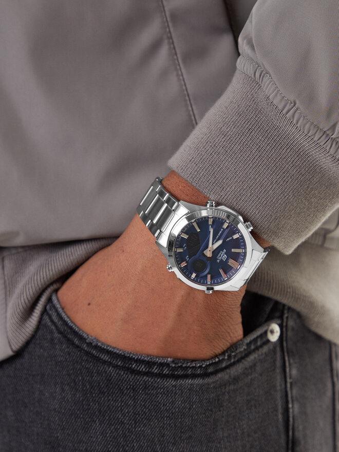 Casio Uhr Casio Edifice EFV-C120D-2AEF Silberfarben