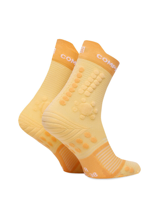 Compressport Skarpety wysokie unisex Compressport Pro Racing Socks v4.0 Trail XU00048B Żółty