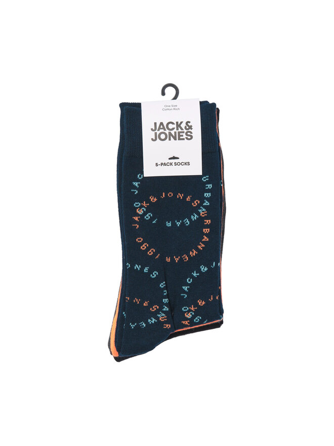 Jack&Jones Zestaw 5 par wysokich skarpet męskich Jack&Jones 12237460 Kolorowy