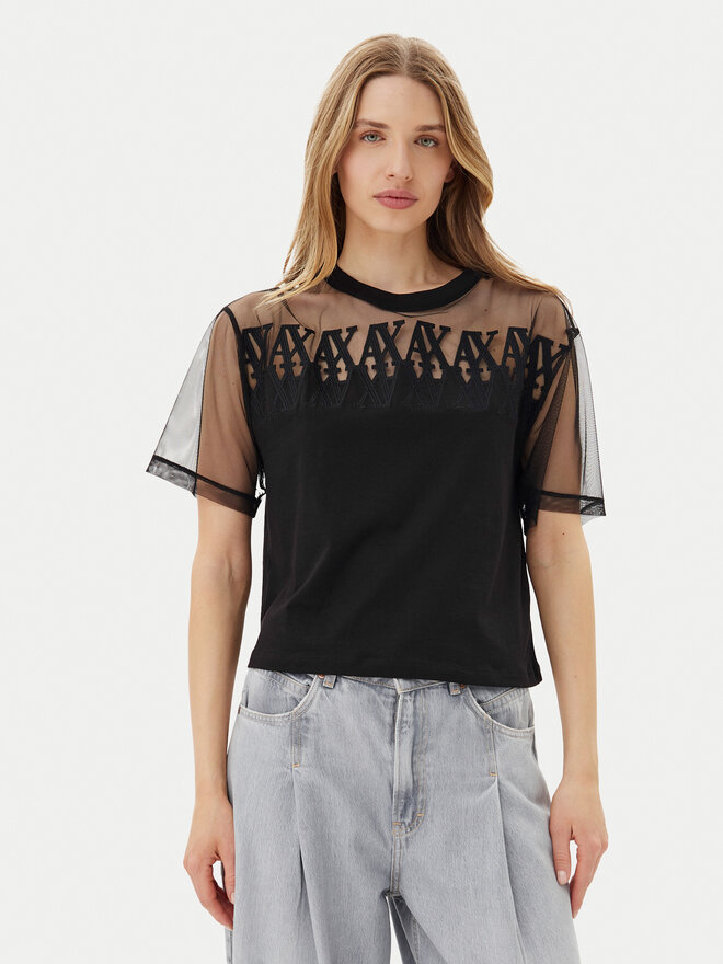 Armani Exchange Armani Exchange T-Shirt XW000516 AF10359 UC001 Schwarz Cropped Fit