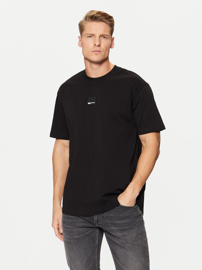 Karl Lagerfeld Jeans Karl Lagerfeld Jeans Póló A1M17011 Fekete Relaxed Fit