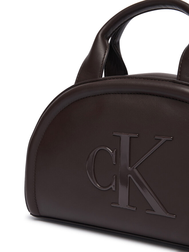 Calvin Klein Handtasche Calvin Klein Bold Ck Dome Crossbody LV04F3895G Dunkelbraun