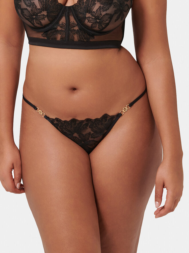 Bluebella Bluebella Στρίνγκ Olympia 42266 Μαύρο
