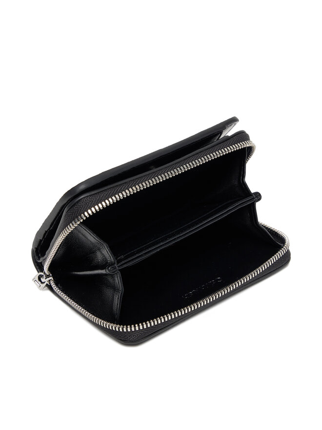 Calvin Klein Μικρό Πορτοφόλι Γυναικείο Calvin Klein Lizard Embossed Lthr Med Flap Zi LV04F1067G Μαύρο