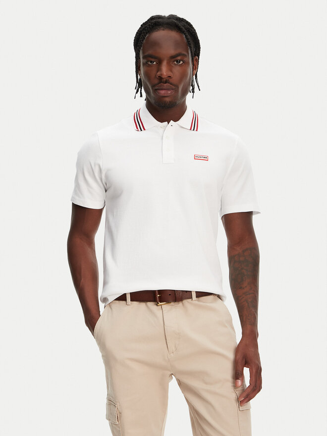Hunter Hunter Pólóing Noris SS HARM0037242 Fehér Regular Fit