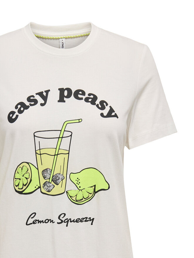ONLY ONLY Футболка Kita 15349150 Білий Regular Fit