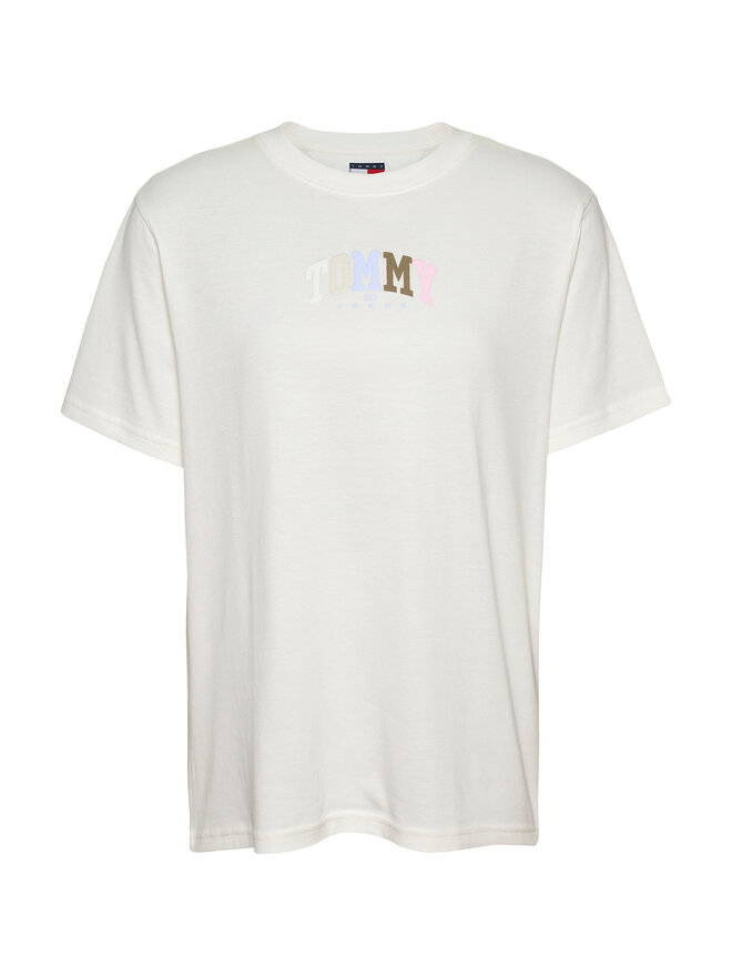 Tommy Jeans Tommy Jeans T-shirt Color Varsity DW0DW21337 Écru Relaxed Fit