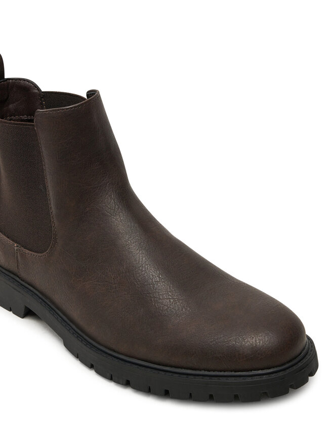 Pierre Cardin Kotníková obuv s elastickým prvkem Pierre Cardin 4714 Hnědá