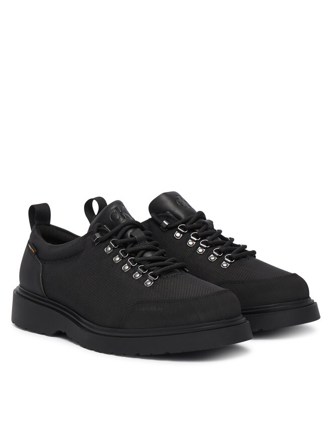 Calvin Klein Halbschuhe Calvin Klein Combat Hiking Shoe Mix Mat Wl HM0HM02248 Schwarz
