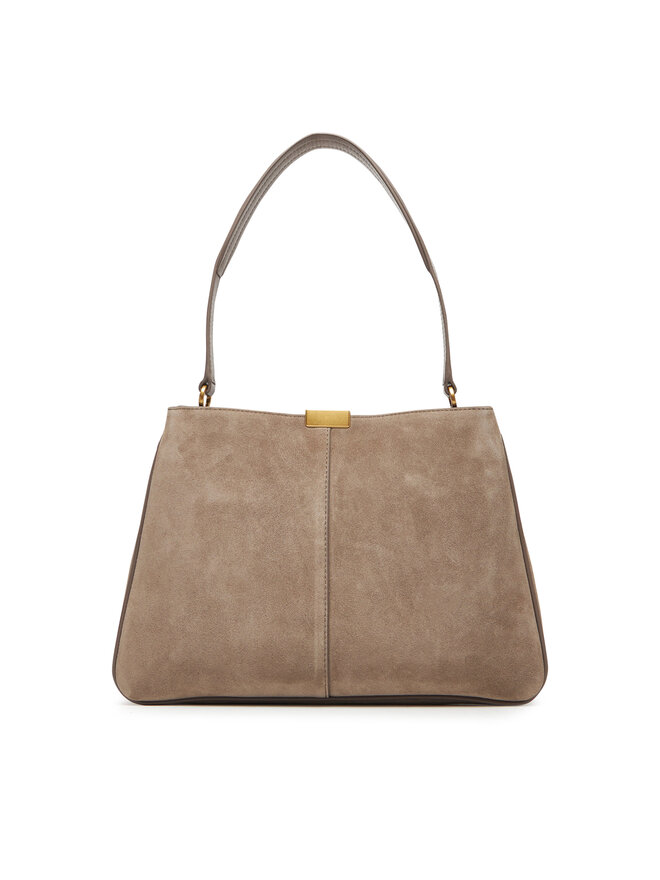 Tommy Hilfiger Ročna torba Tommy Hilfiger Casual Leather Shoulder Bag Sued AW0AW18201 Bež