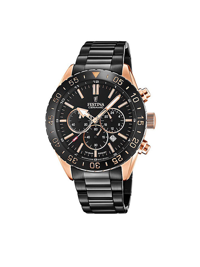 Festina Uhr Festina Ceramic Chronograph F20578/1 Schwarz