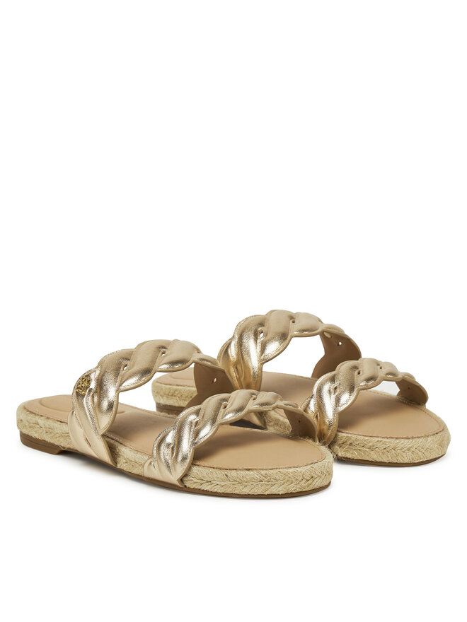Tommy Hilfiger Espadrilles Tommy Hilfiger Metallic Rope Espadrille Mule FW0FW08670 Goldfarben