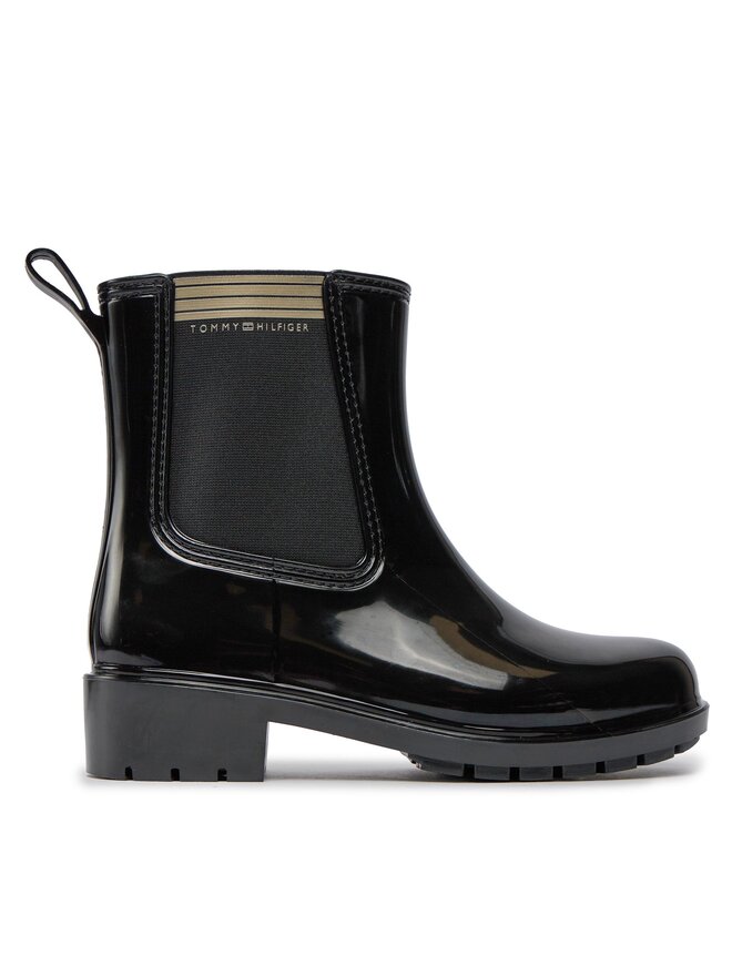 Tommy Hilfiger Botas de agua Tommy Hilfiger Essential Tommy Rainboot FW0FW07760 Negro