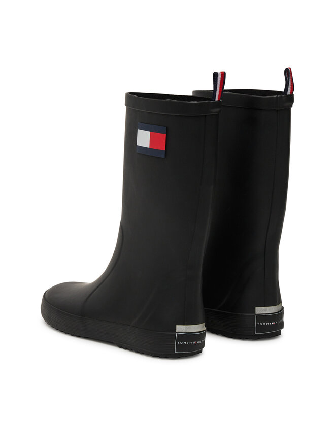 Tommy Hilfiger Гумени ботуши Tommy Hilfiger T3XC-33923-0047 S Черен