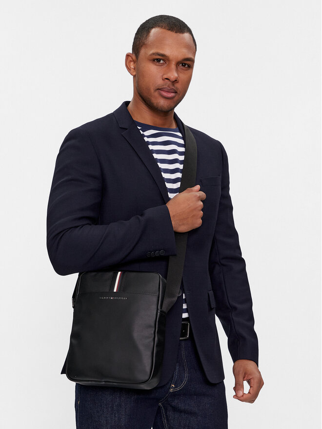 Tommy Hilfiger Τσαντάκι Tommy Hilfiger Th Corporate Reporter AM0AM12262 Μαύρο