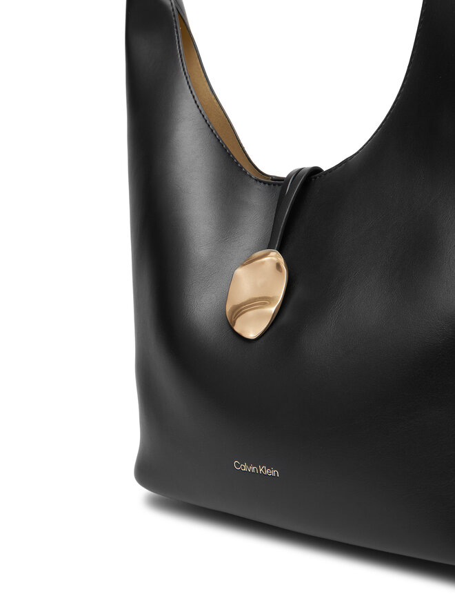 Calvin Klein Jeans Handtasche Calvin Klein Jeans Stone Lock Slouchy Small Shoulde LV04K3176G Schwarz