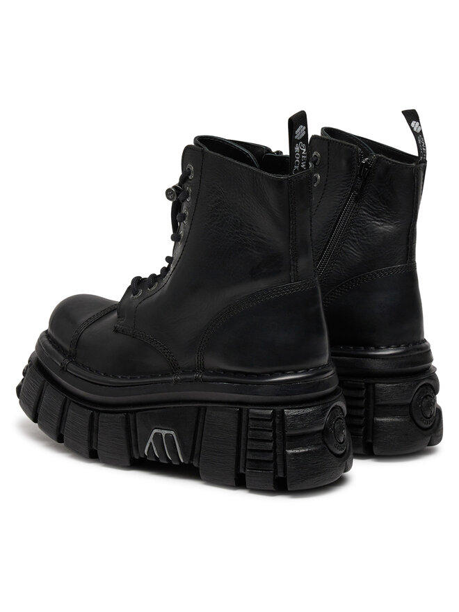 NEW ROCK Schnürstiefel NEW ROCK M-NEWMILI083-S21 Schwarz