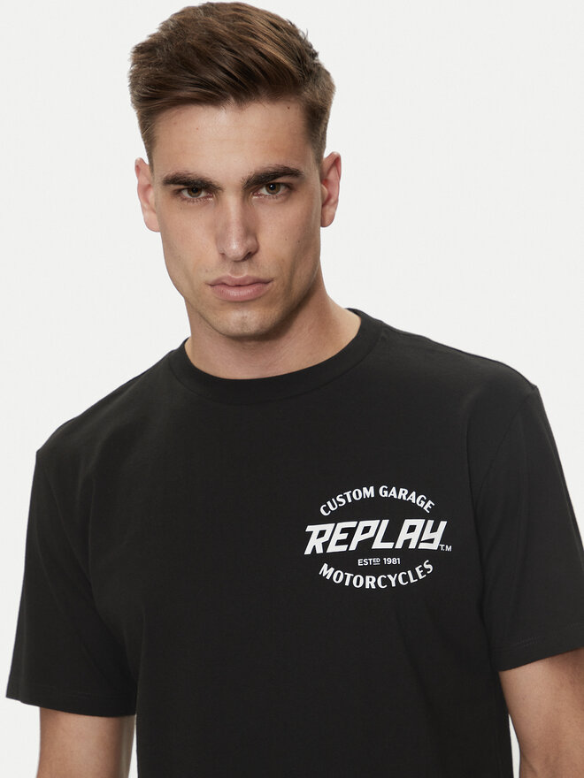 REPLAY Replay Marškinėliai M6874 .000.2660 Juoda Regular Fit